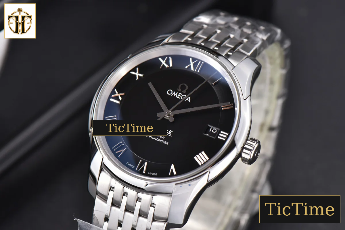 De Ville Hour Vision 41mm VSF Black Dial Stick Marker SS Bracelet A8500 — foto 5