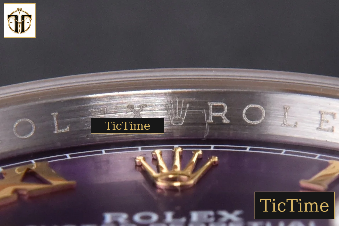 DateJust 904L 36mm GMF YG/SS Fluted Bezel Purple Dial Roma Marker Jubilee Bracelet VR3285 — foto 12
