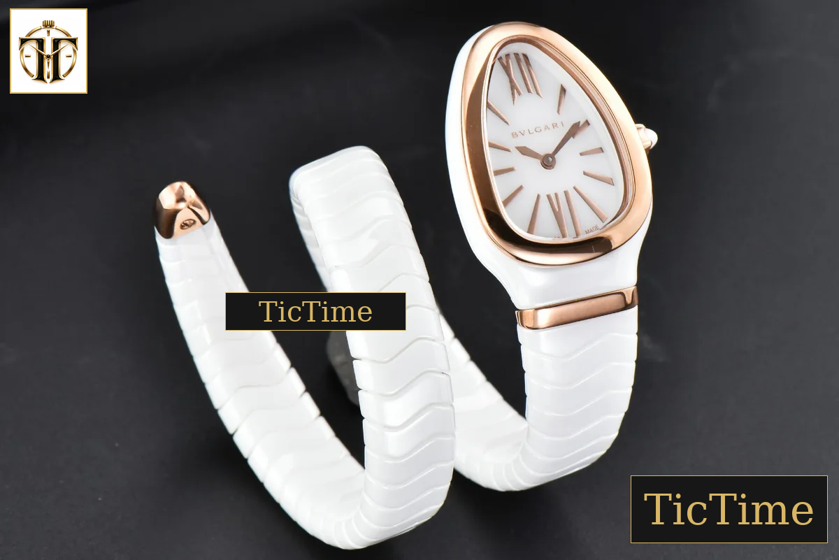 Serpenti Spiga 35mm BVF RG White Ceramic White Dial Quartz — foto 8