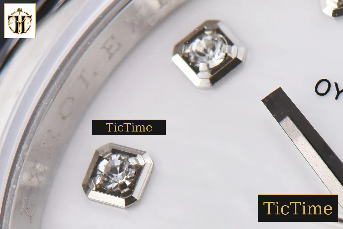DateJust 36mm GMF SS Smooth Bezel White Dial Diamond Marker Jubilee Bracelet VR3235 — foto 5