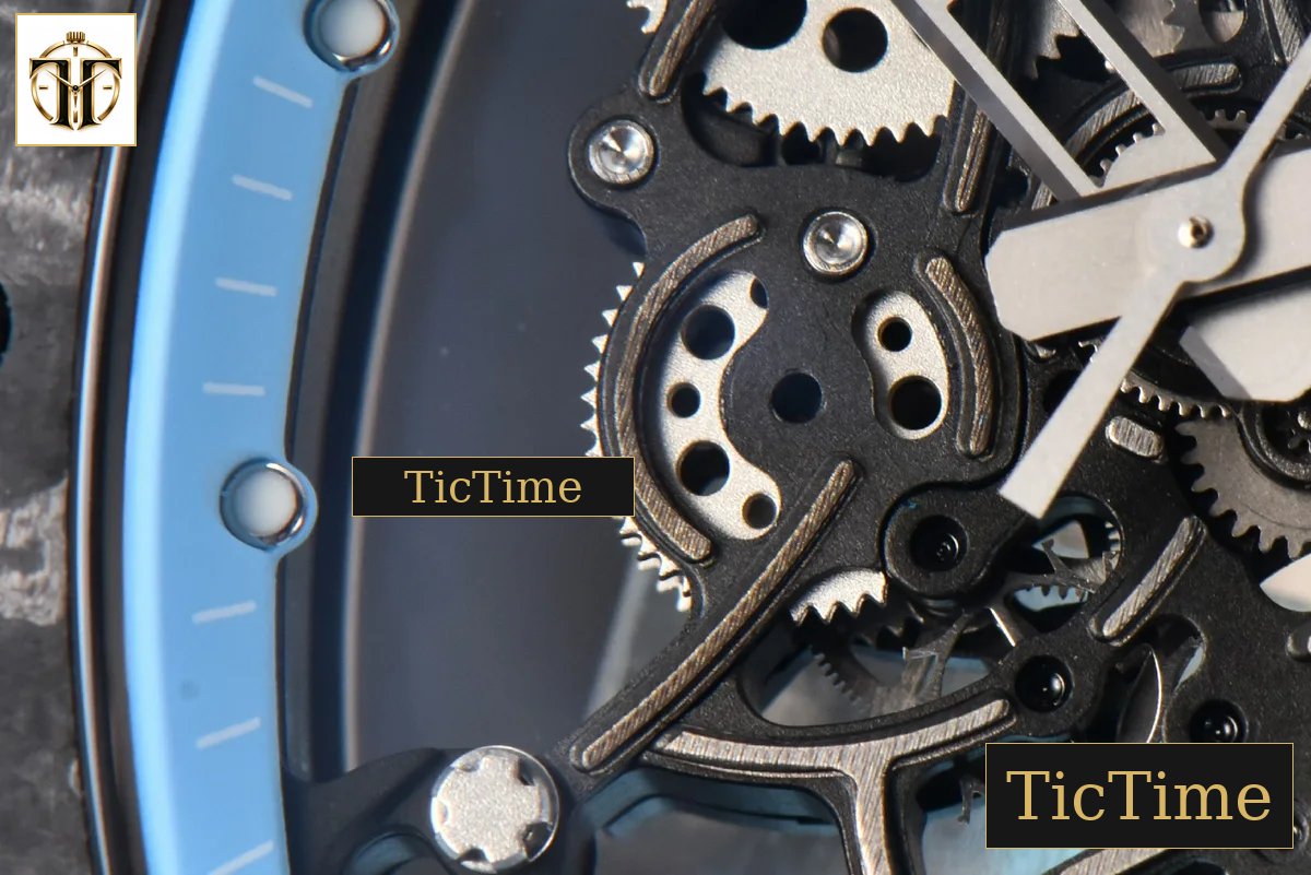 NTPT RM055 42.7mm BBRF Blue Skeleton Dial Blue Rubber Strap RMUL2 — foto 9