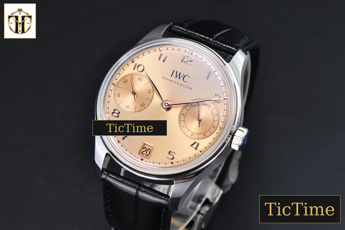 Portugieser Automatic 7 Days IWC0559C 42mm APSF YG Dial Gold Numeral Markers Black Leather Strap A52010 — foto 3