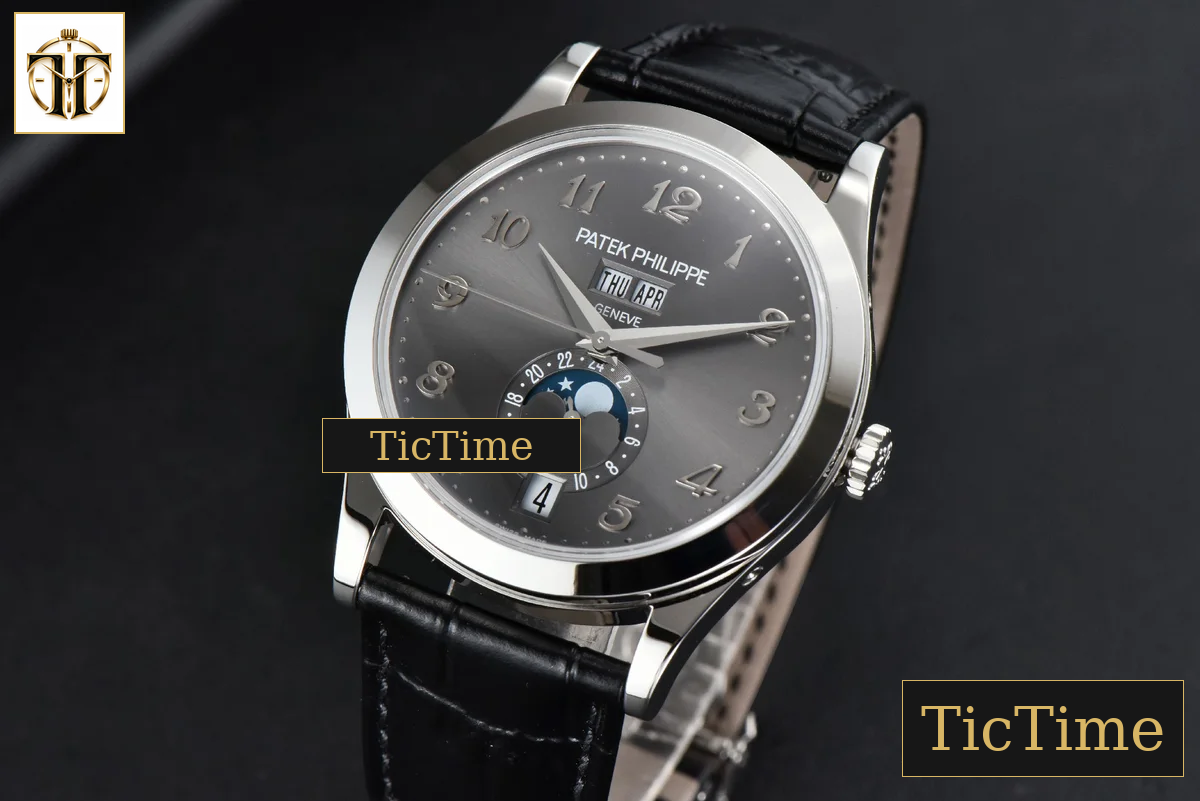 Complications 5396 38.5mm ZF Gray Dial Moonphase Stick Markers Black Leather Strap MY9015 — foto 4