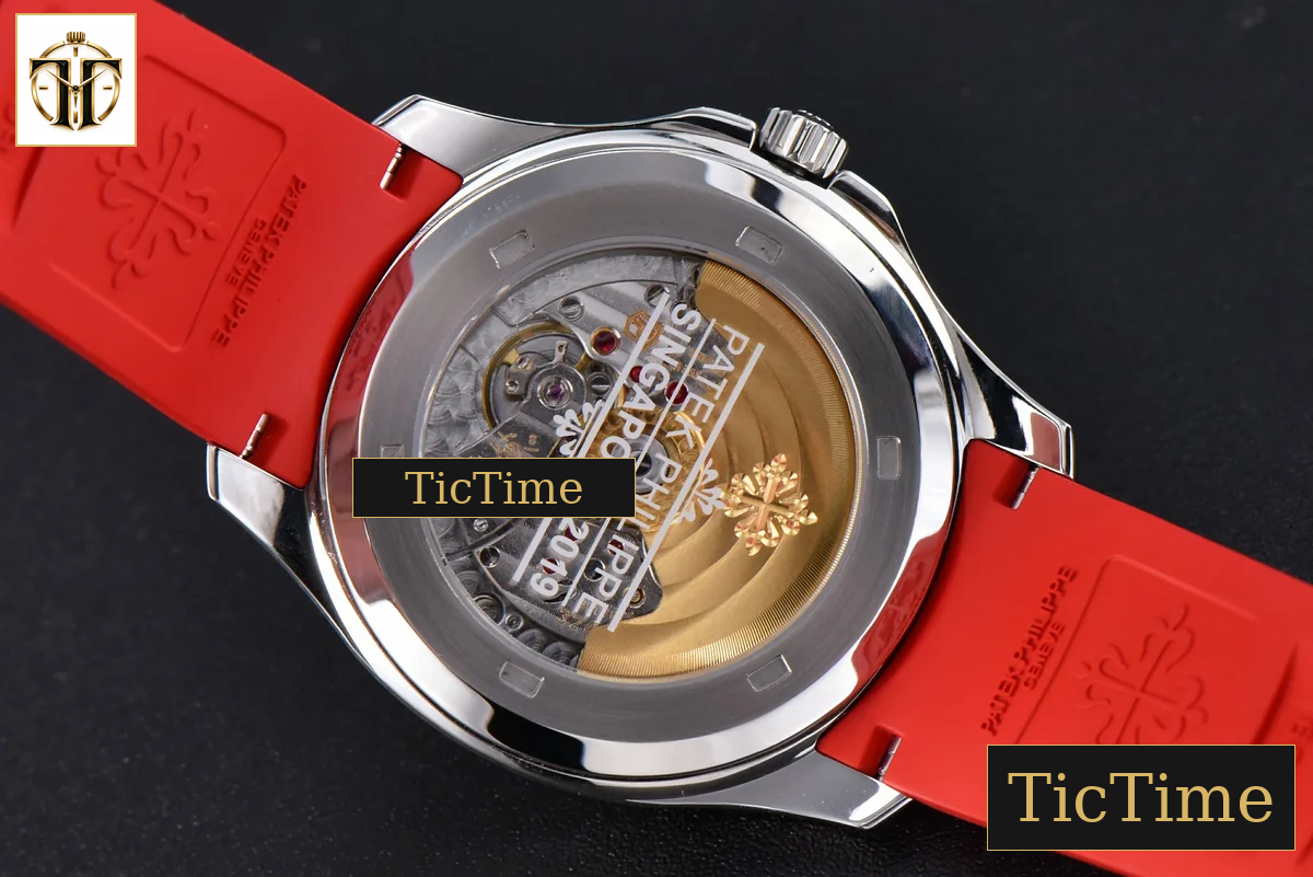 Aquanaut Singapore 5167 40mm ZF Gray Dial Red Hand Red Rubber Strap A324 — foto 13
