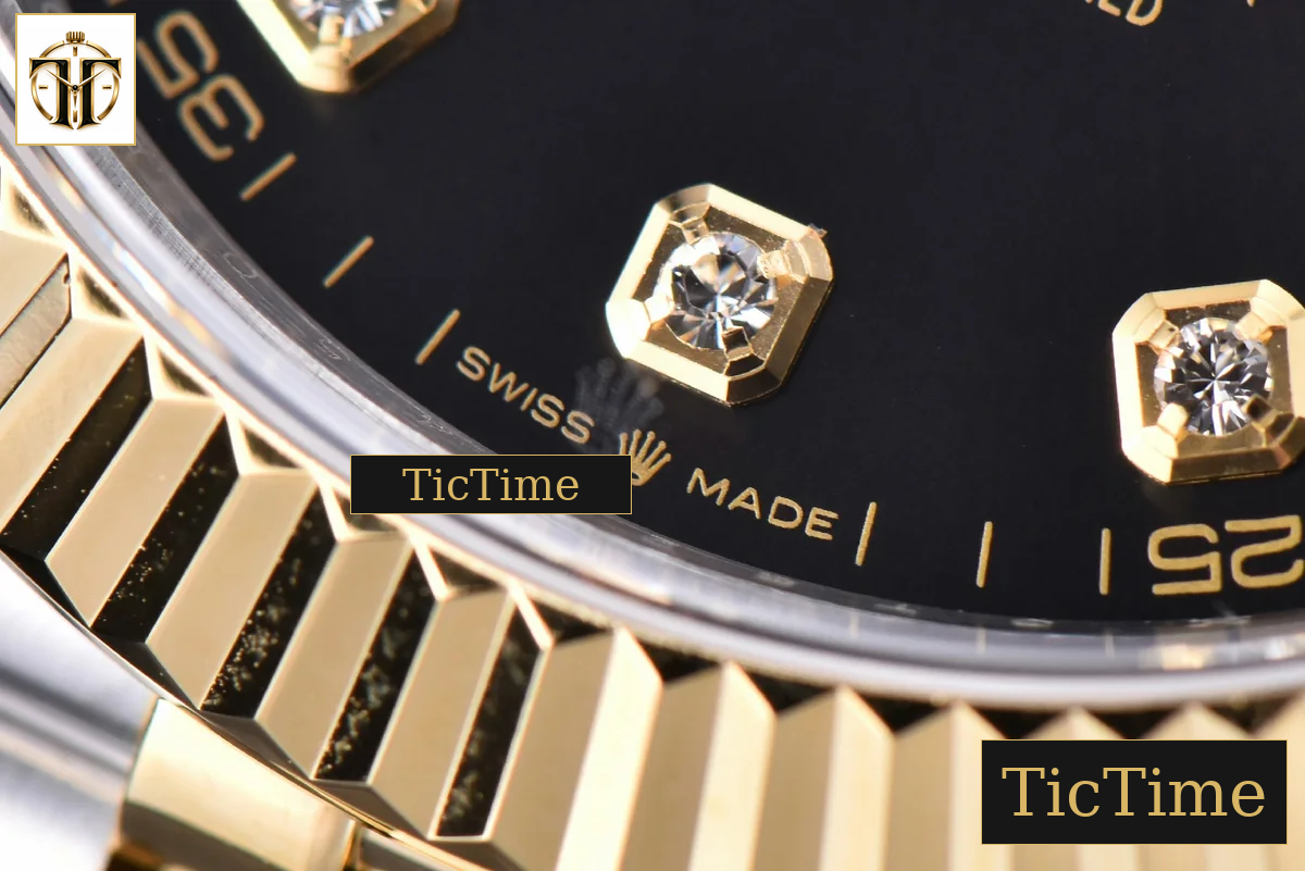 Datejust 41mm GMF YG/SS Black Dial diamond Marker Fluted Bezel Jubille Bracelet VR3235 — foto 8