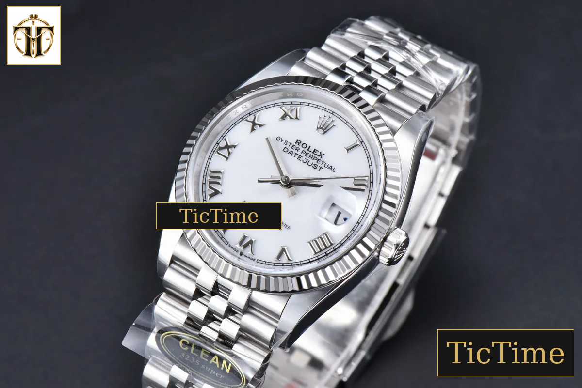 DateJust white Dial Roma Maker Jubilee Bracelet 126234 36mm Clean Factory VR3235 — foto 4