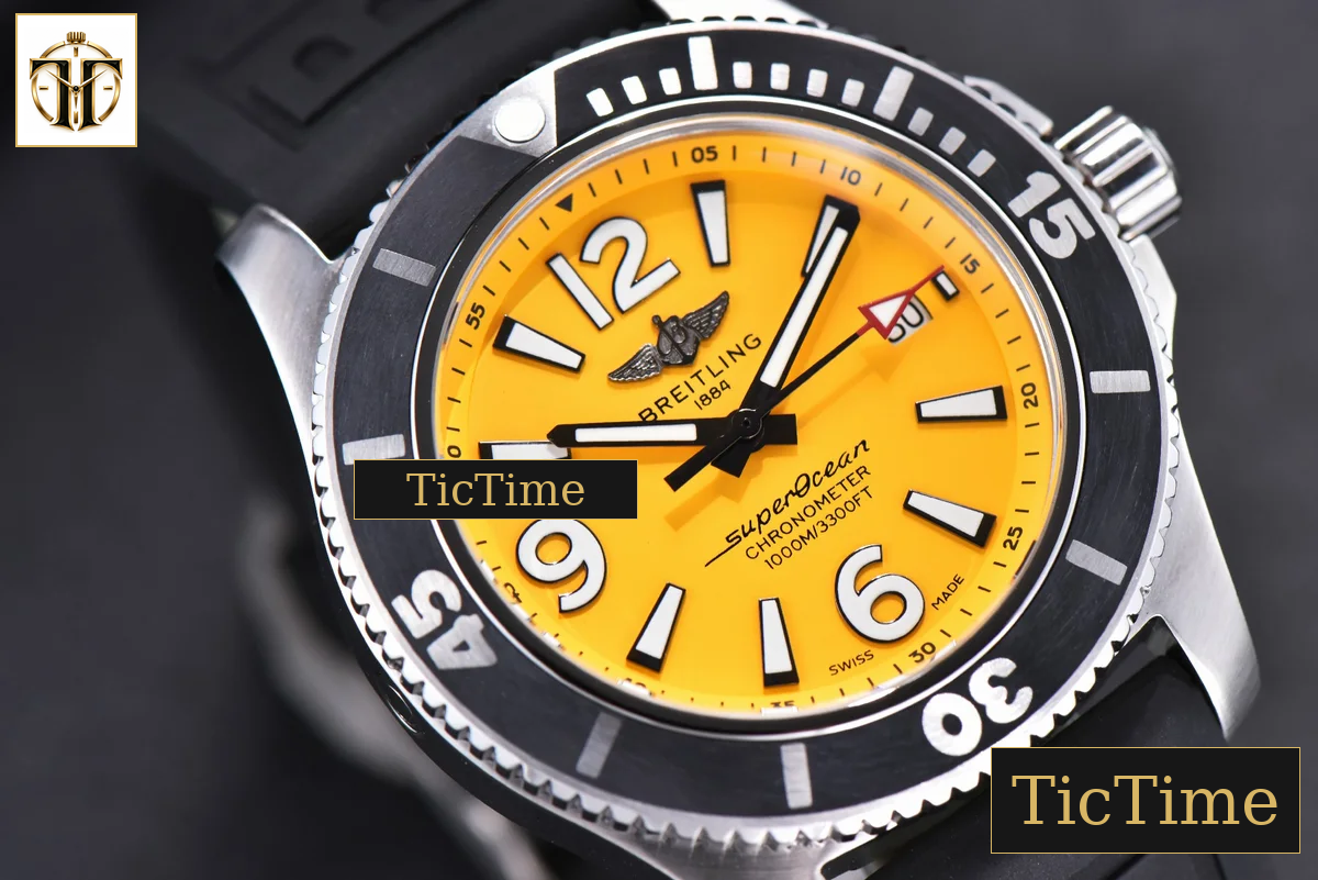 Superocean Automatic 44mm TF Yellow Dial Black Rubber Strap A2824 — foto 9