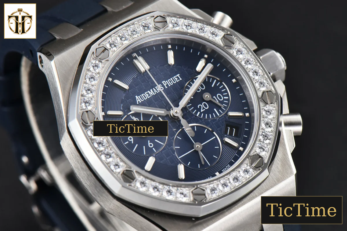 Offshore Ladies 26231ST 37mm RXWF Diamond Blue Dial Blue Subdial Blue Rubber Strap Quartz — foto 12