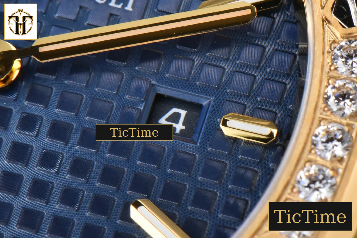 Royal Oak Ladies 67651BA 33mm ZF YG Diamond Blue Dial Blue Bracelet Quartz — foto 8