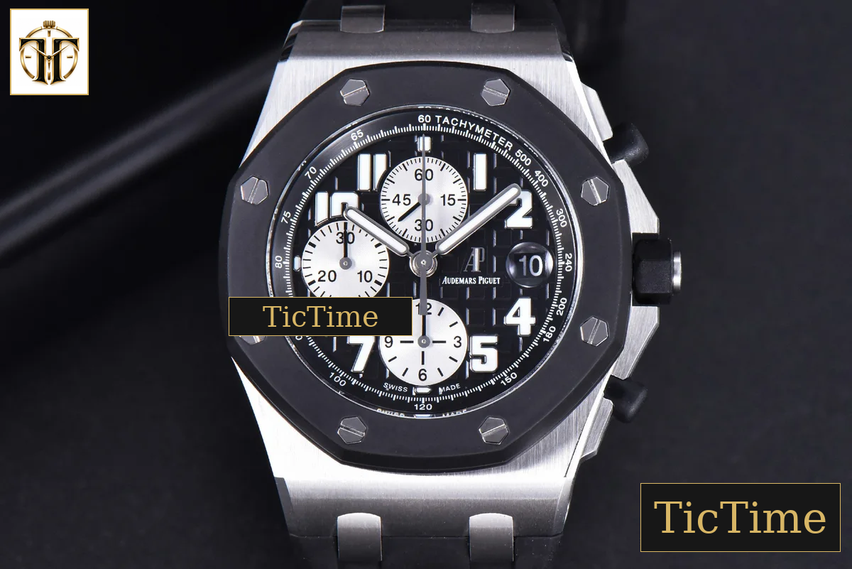 Royal Oak Offshore Rubberclad 25940SK 42mm JF Black/Silver Dial Rubber Strap A7750 — foto 2