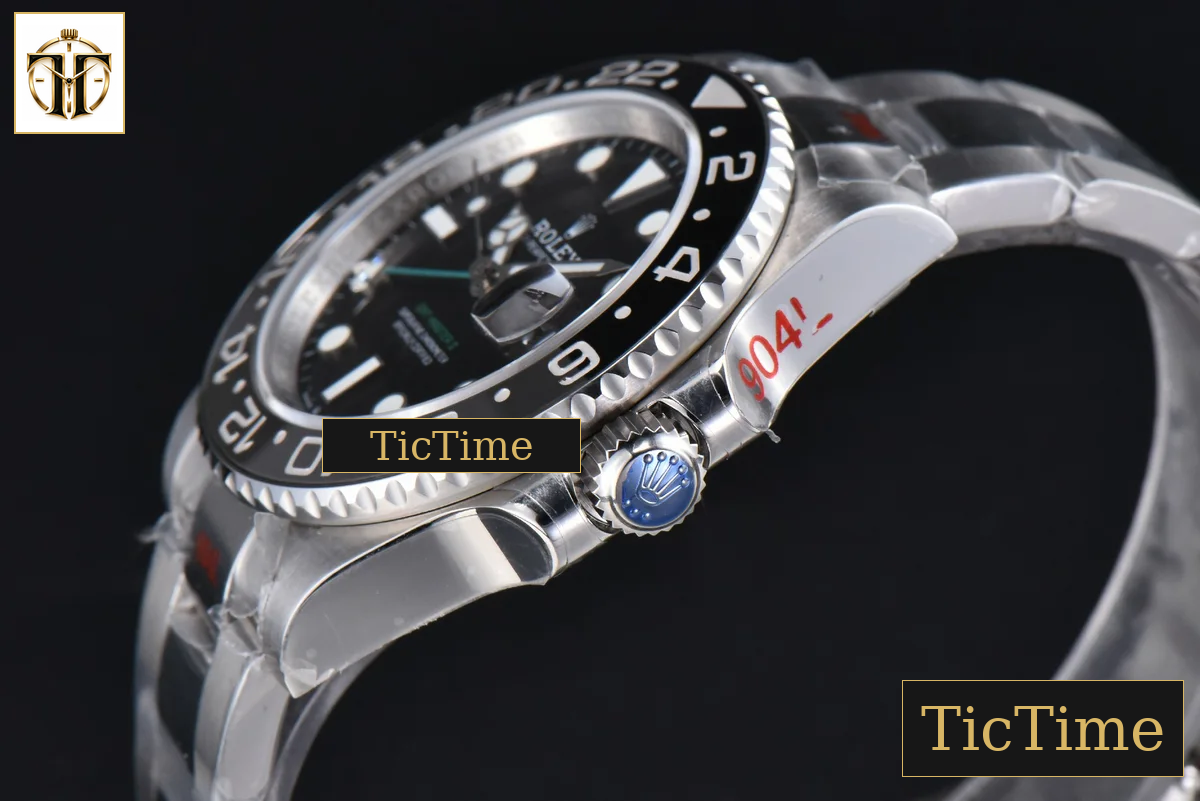 GMT Master II GRNR 904L 126710 40mm GMF Black/Gray Bezel Black Dial Osyter Bracelet VR3285 — foto 12