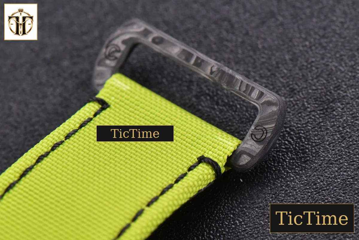 Daytona DIW Carbon WWF Green Wolf Dial Dark Green Nylon Strap A7750 — foto 15