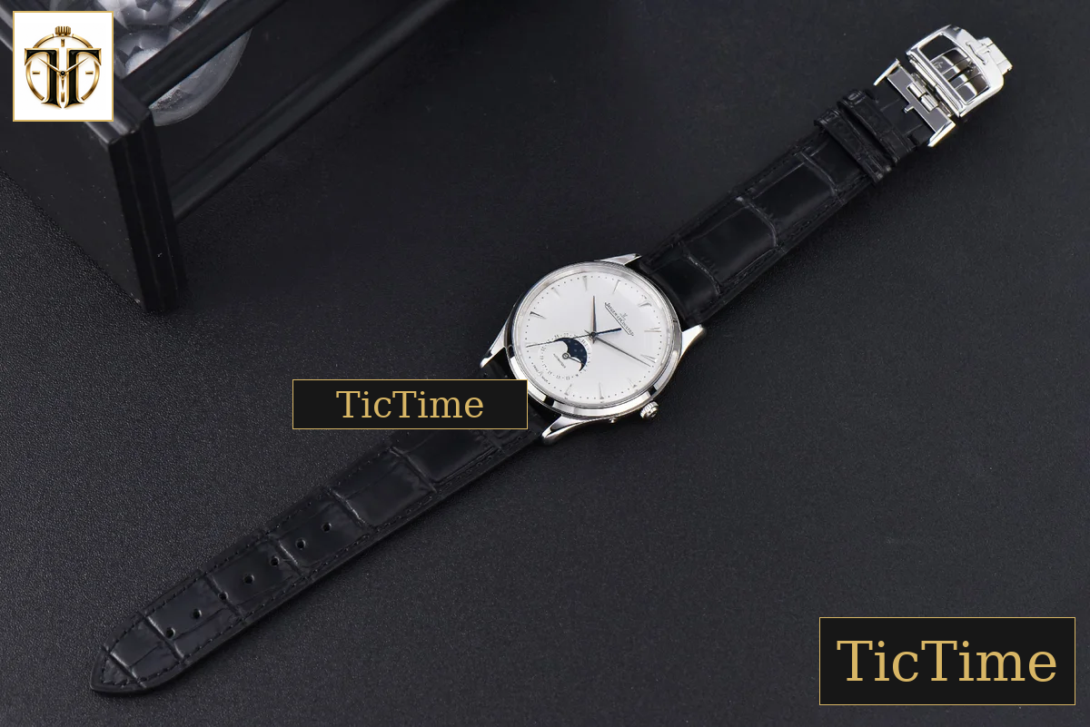 Master Ultra Thin Moon 1368420 39mm YLF SS White Dial Black Leather Strap A925 — foto 4