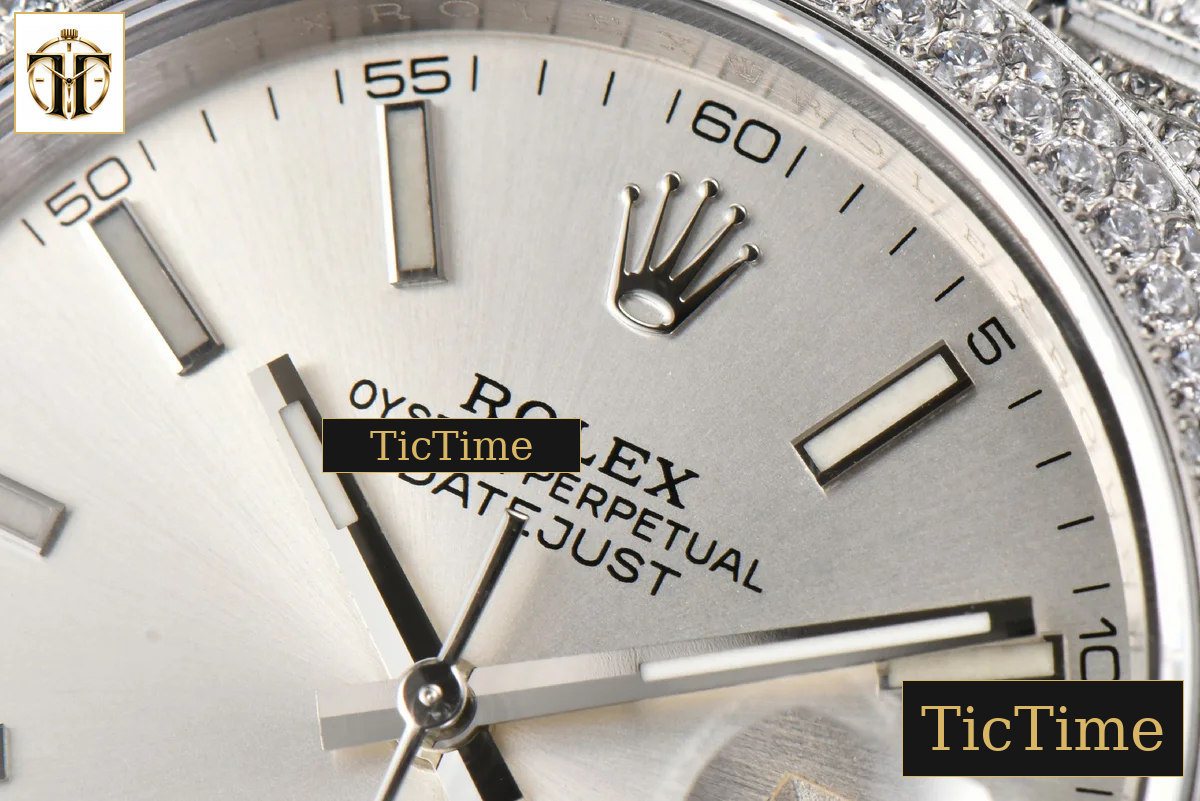 Datejust Full 41mm GMF Diamond Silver Dial Jubilee Bracelet A2824 — foto 5