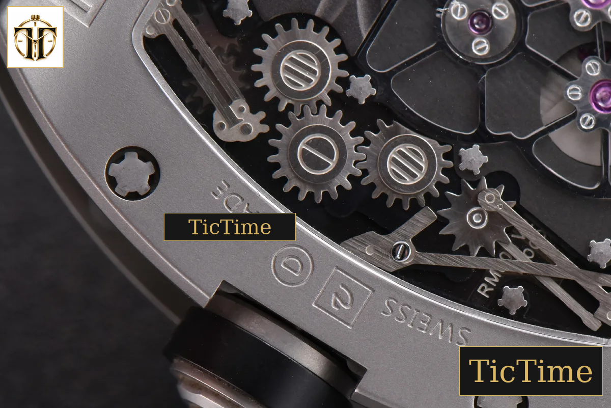 Tourbillon RM001 47mm JBF Titanium Black Skeleton Dial Black Rubber Strap — foto 16