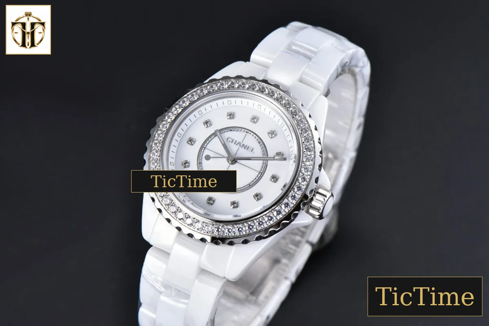 J12 38mm XF White Ceramic White Dial Diamond Marker Ceramic Bracelet 9015 — foto 4