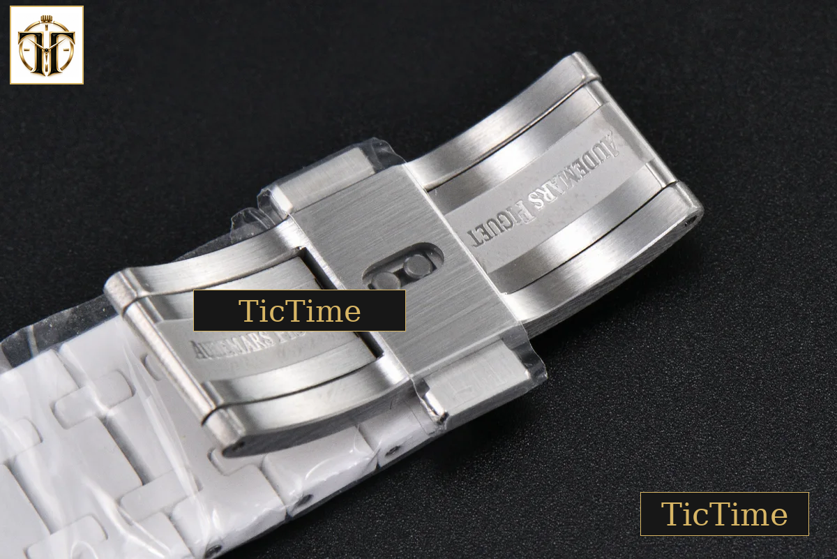 Royal Oak 15500 41mm APSF White Ceramic Takashi Murakami flower Dial SS Bracelet SA4302 — foto 23