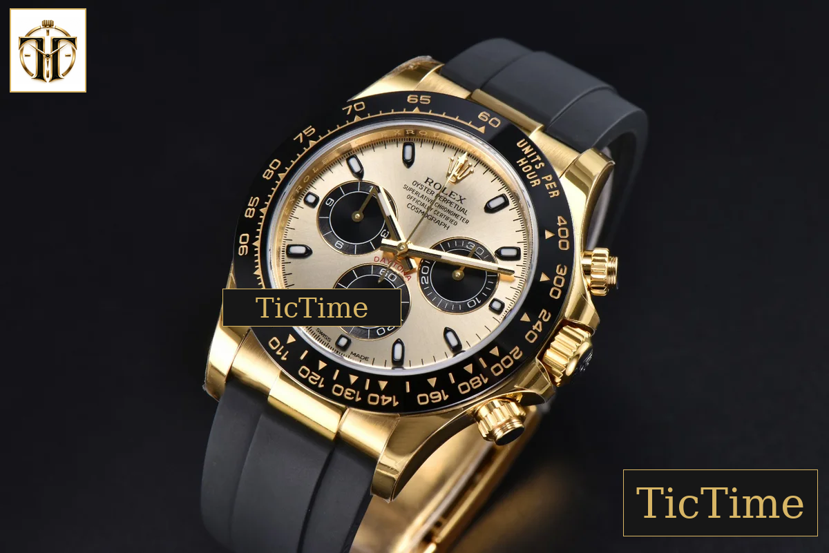 Daytona 904L 116518 40mm VSF YG YG Black Subdial Oysterflex Strap DD4130 — foto 4