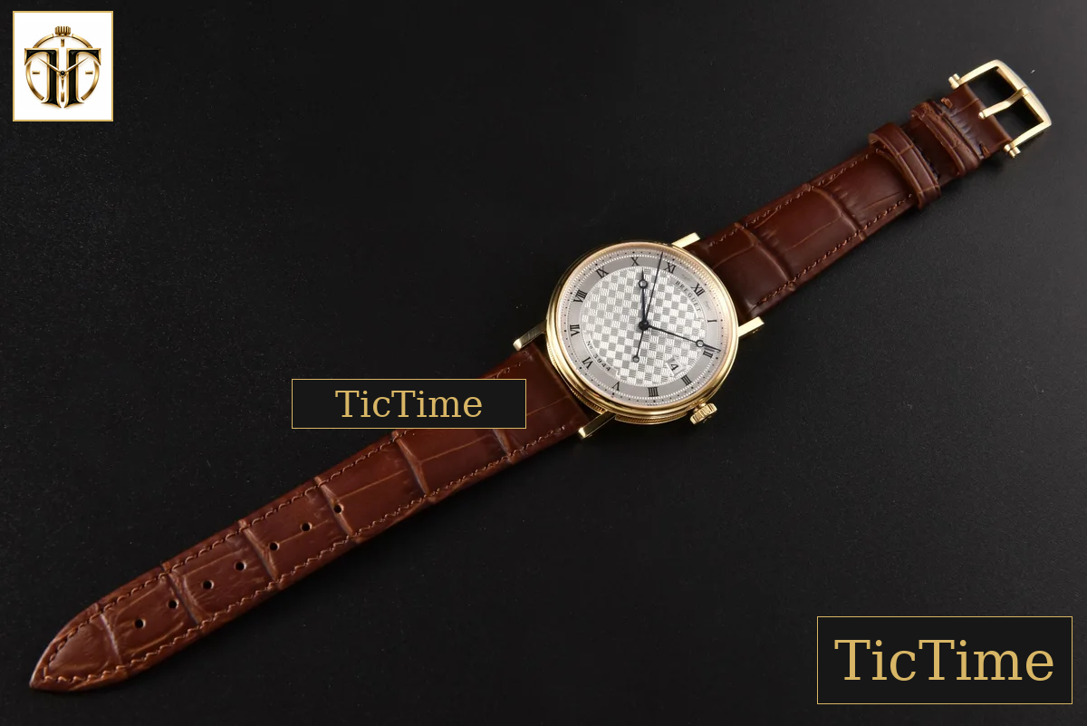 Classique 5177 38mm LTF YG White Textured Dial Roma Marker Brown Leather Strap MY9015 — foto 27