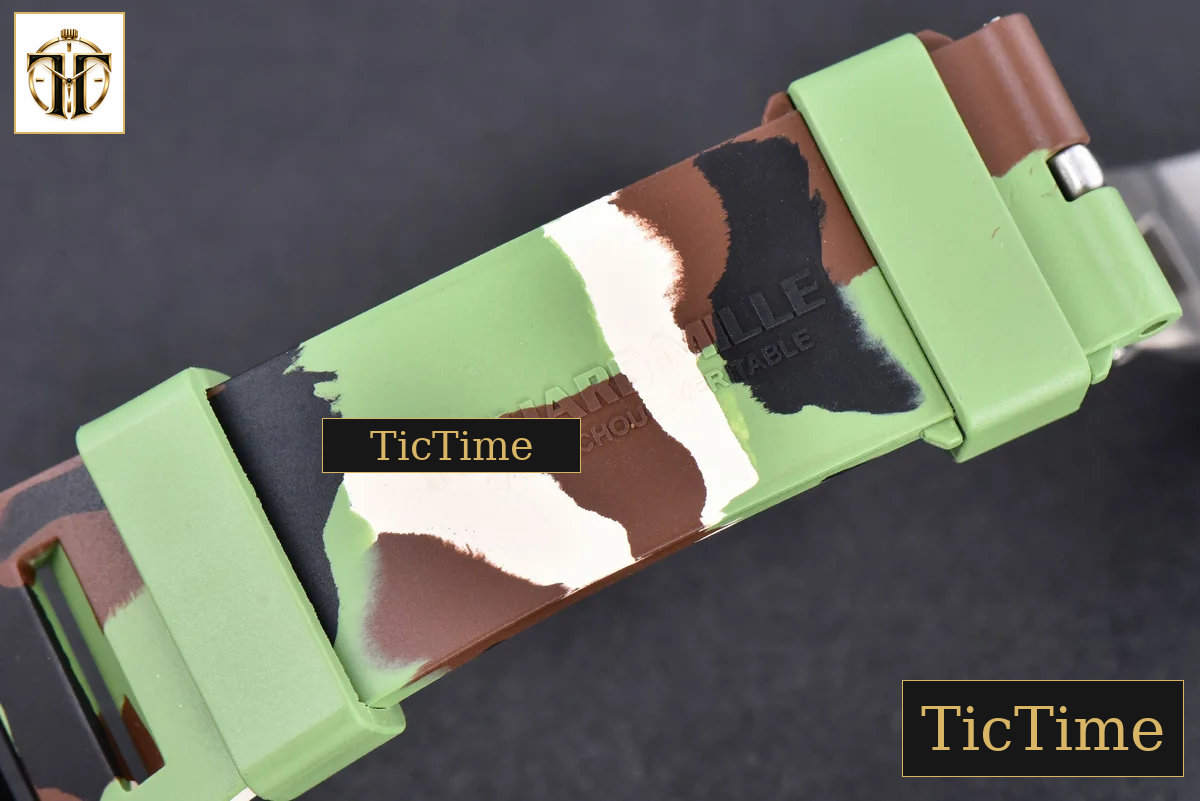 RM035-02 KVF Skeleton Dial Red Green Camouflage Rubber Strap V3 Miyota8215 — foto 21
