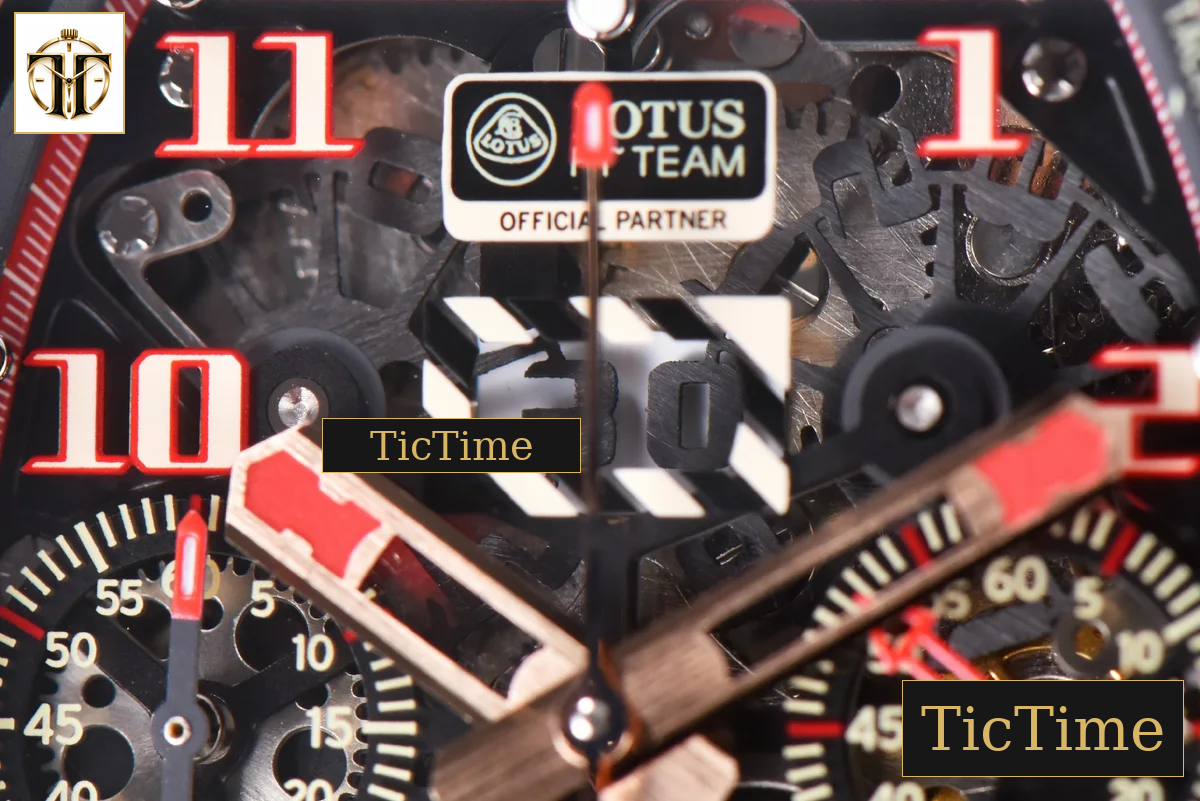NTPT Chrono RM011 KVF Skeleton Dial Red Crown Black Rubber Strap V2 A7750 — foto 5