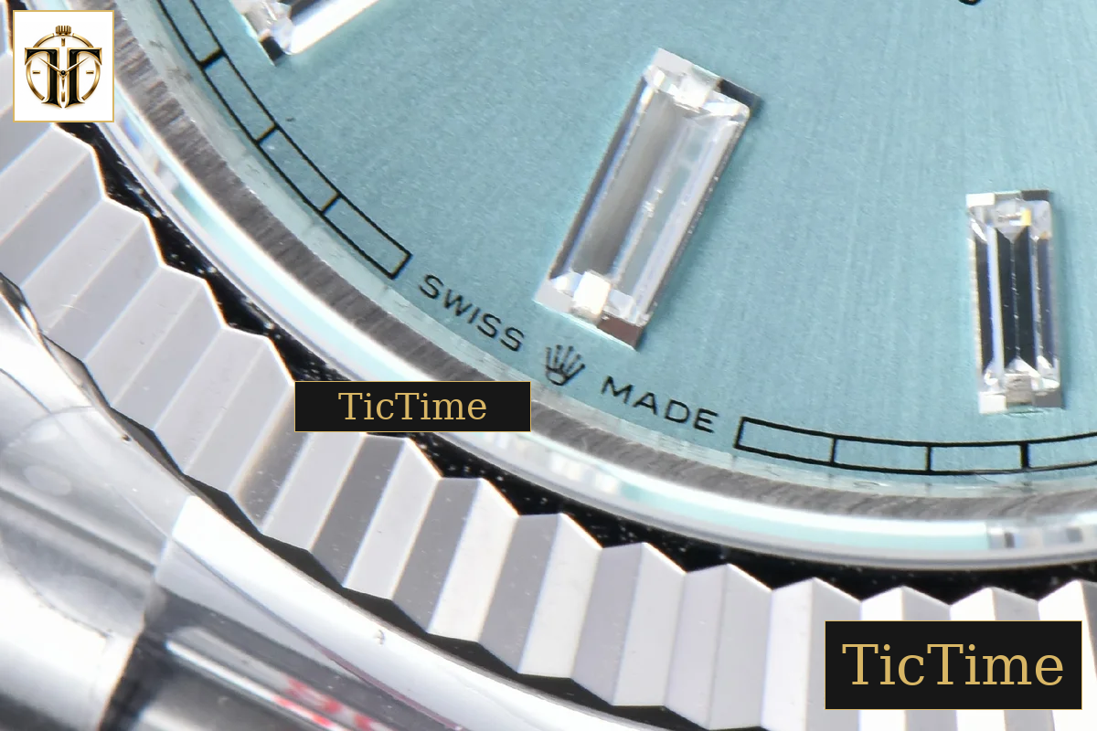 DayDate 36mm GMF Ice Blue Dial Diamond Marker President Bracelet A3235 — foto 9