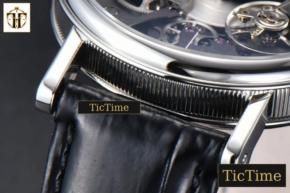 Tradition 7057BB 40mm ZF Gray Dial Black Subdial Black Leather Strap A505 — foto 8