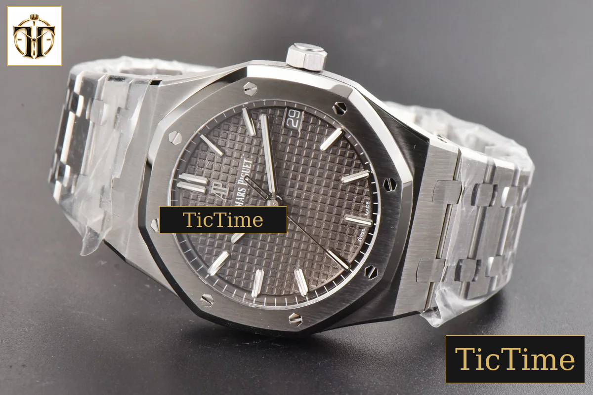 Royal Oak 15500 41mm ZF Gray Textured Dial SS Bracelet (V2 free sprung ) A4302 — foto 13