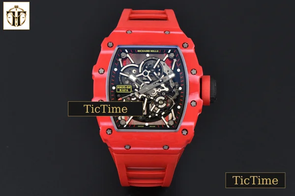 Foto frontal — RM035-02 APSF Red NTPT Red Rubber Strap V2 (Free Sprung) RMAL1