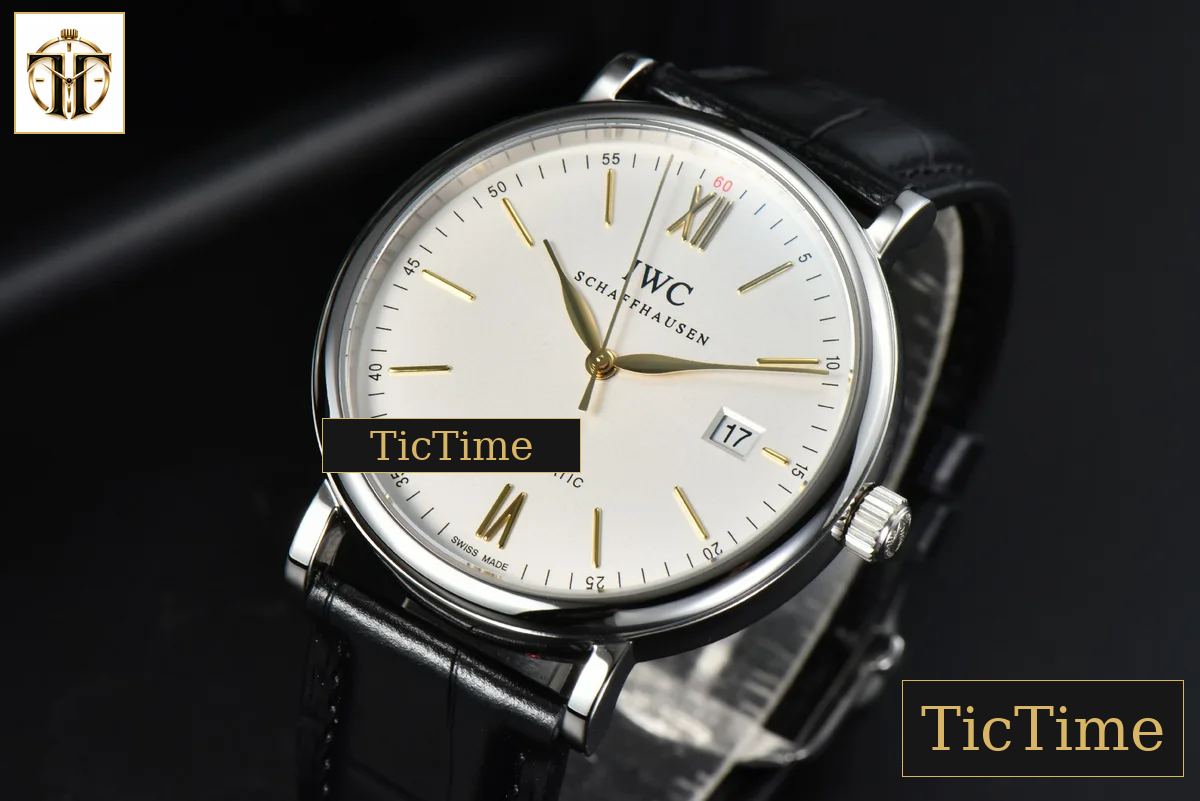 Portofino Automatic 40mm ZF White Dial YG Hands Black Croc Strap A9019 — foto 4