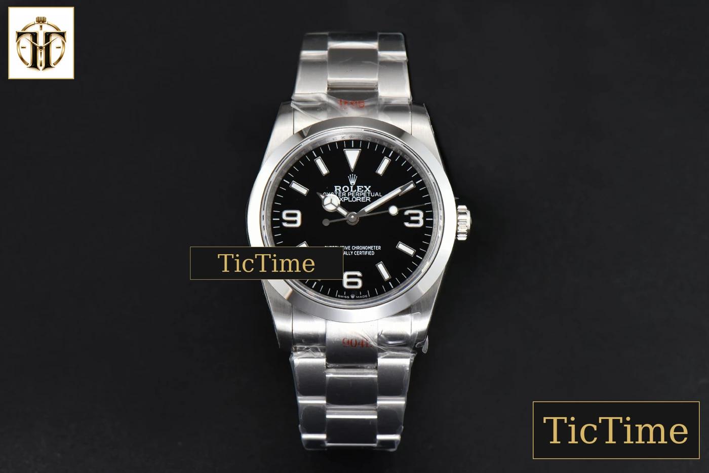 Vista frontal — Explorer 904L 124273 36mm GMF Black Dial SS Bracelet VR3230