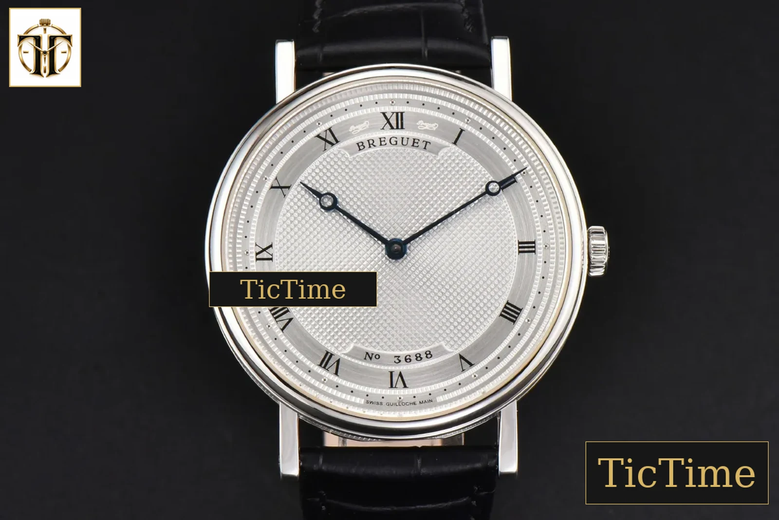 Classique 5157 38mm LTF White Dots Dial Roma Marker Black Leather Strap MY9015 — foto 2