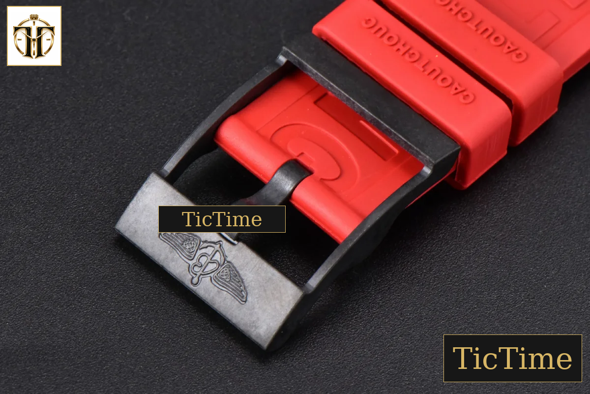 Endurance Pro 44mm OF Red Chronometer Dial Red Rubber Strap Swiss Quartz — foto 24