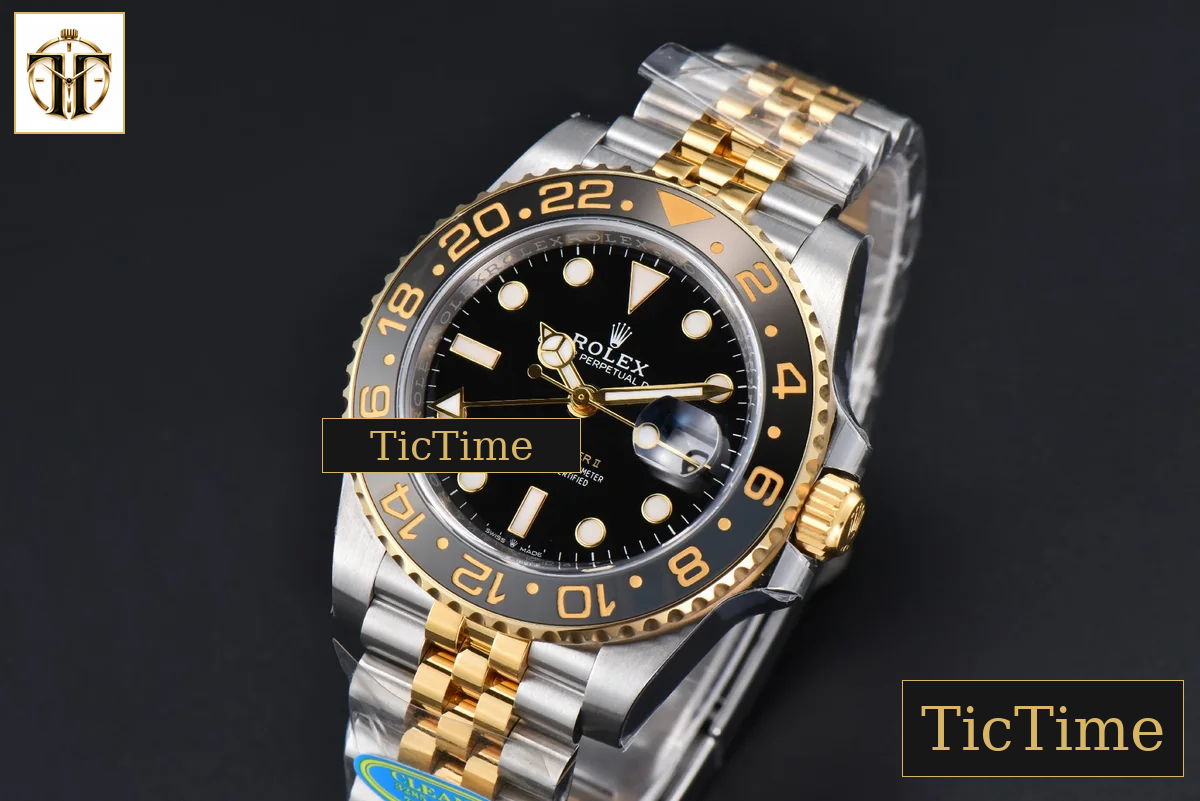 GMT Master II 126713 40mm Clean Factory YG/SS Black/Gray Bezel Black Dial Jubilee Bracelet DD3285 — foto 5