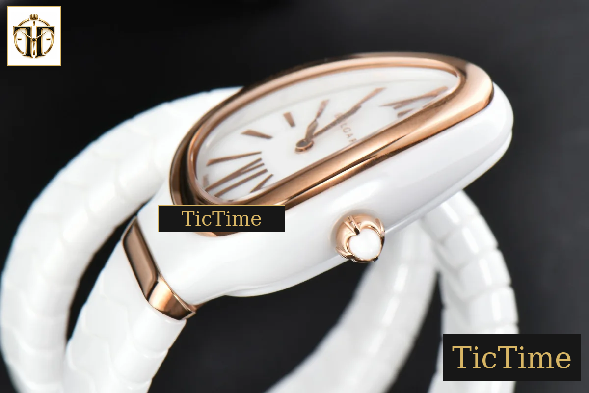 Serpenti Spiga 35mm BVF RG White Ceramic White Dial Quartz — foto 7