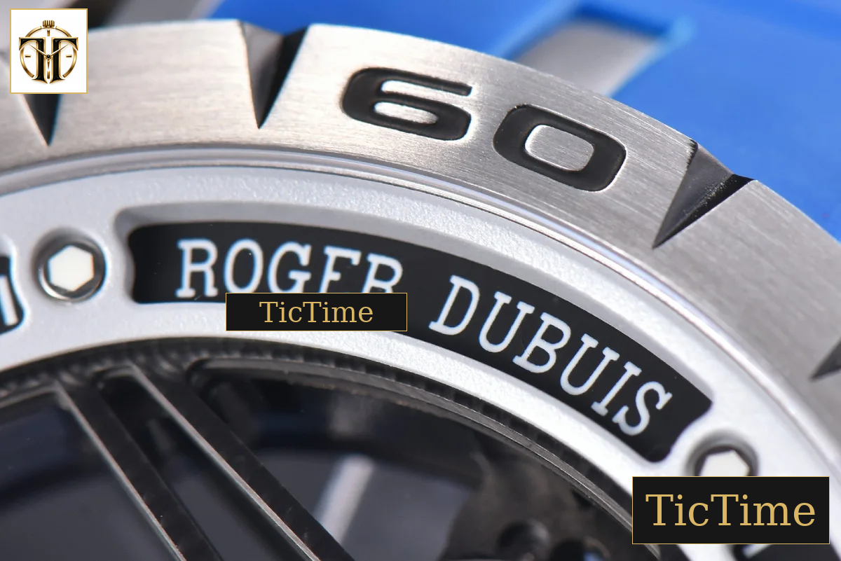 Excalibur Sports Tourbillon 46mm JBF Titanium Skeleton Dial Black Crown Blue Rubber Strap — foto 6