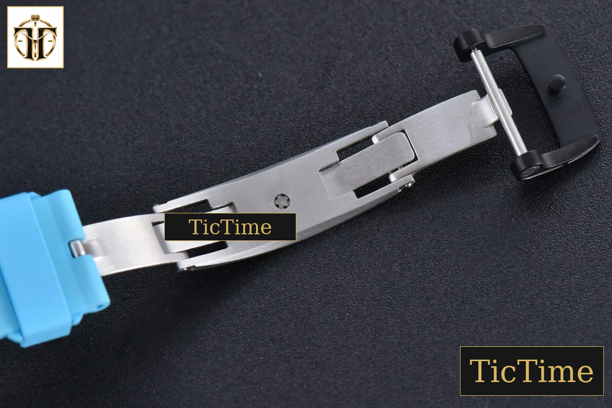 NTPT Chrono RM011 KVF Skeleton Dial Blue Rubber Strap V2 A7750 — foto 23