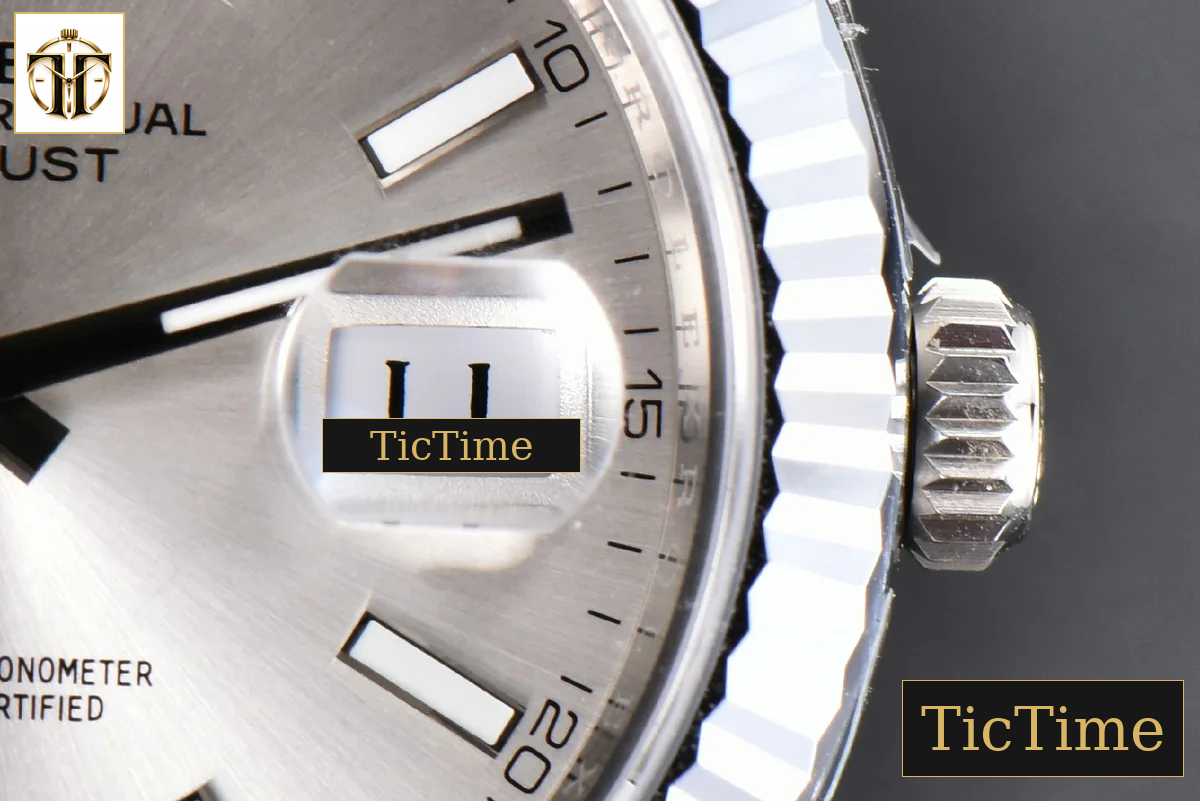 DateJust Fluted Bezel 126334 41mm VSF Silver Dial Oyster Bracelet VS3235 — foto 24
