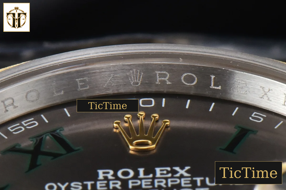 DateJust 36mm BPF YG/SS Diamond Wimbledon Gray Dial Green Marker Jubilee Bracelet A2824 — foto 13
