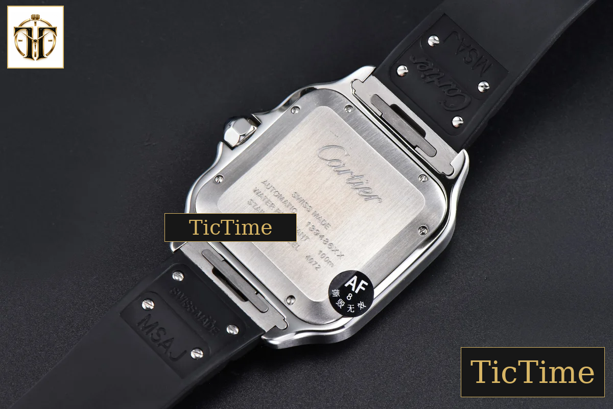 Santos de Cartier Large 40mm AF SS White Dial Black Rubber Strap Miyota 9015 — foto 24