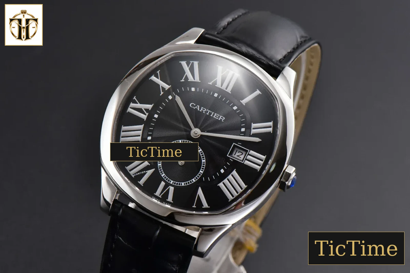 Drive de Cartier 40mm APSF Black Dial Black Leather Strap A23J — foto 4