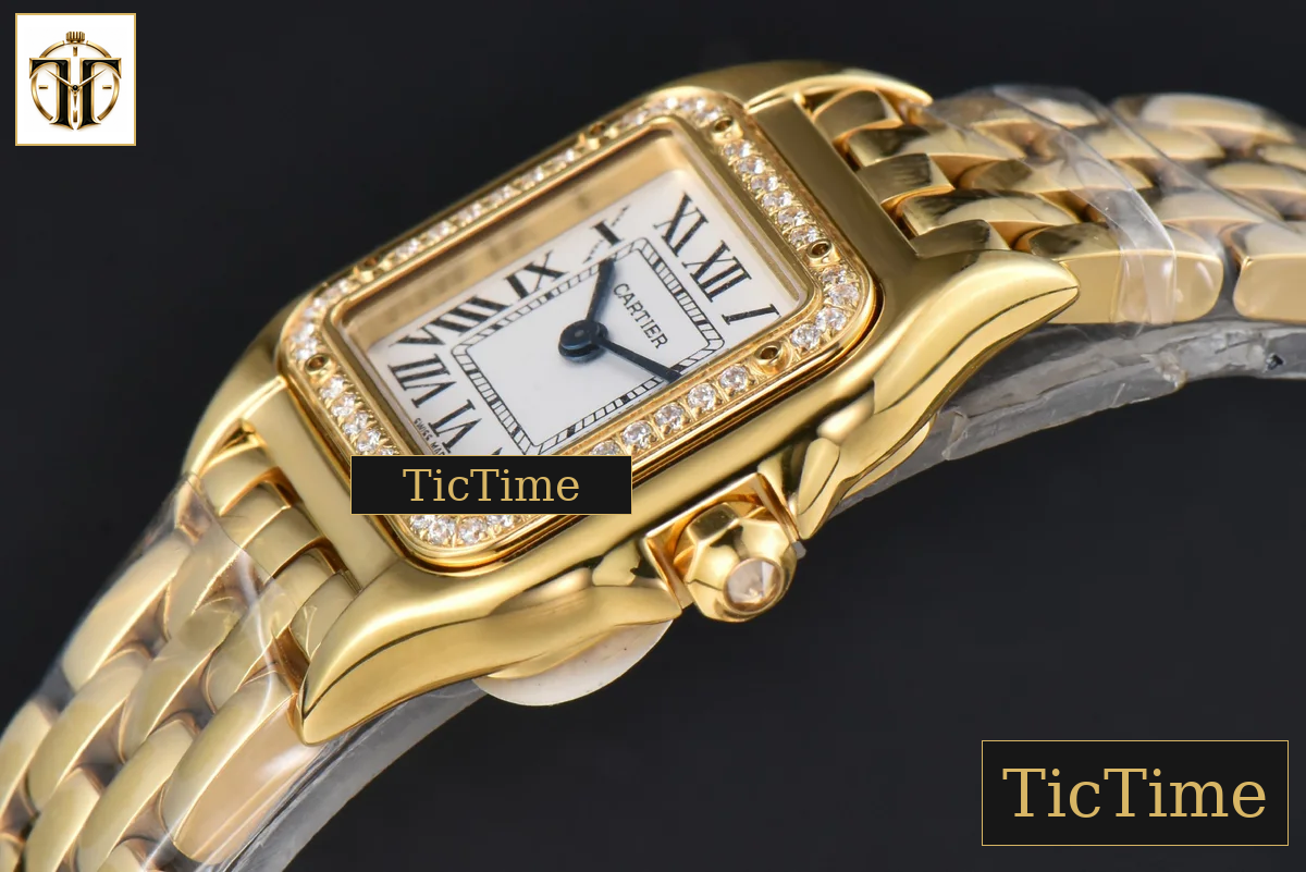 Panthère 22mm AF YG Diamond White Dial YG Bracelet Ronda Quartz — foto 10