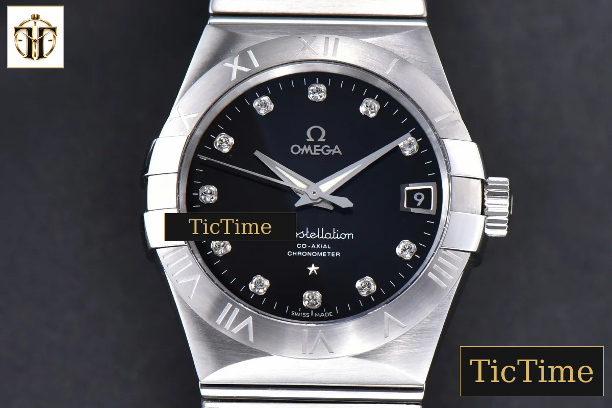 Constellation 38mm VSF SS Black Dial Diamond Markers SS Bracelet A8500 — foto 2