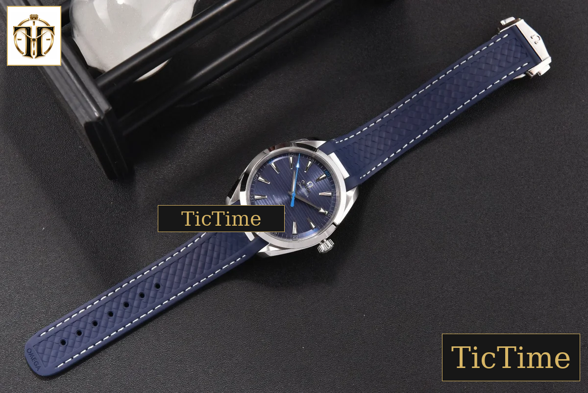 Aqua Terra 150M Master Chronometers Dark 41mm VSF Blue Dial Blue Hand Rubber Strap A8900 — foto 25
