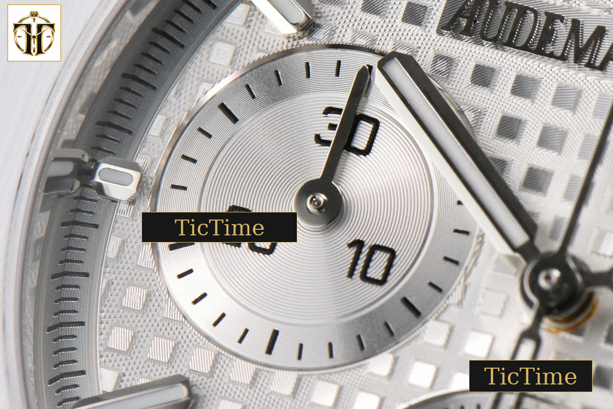 Royal Oak Chronograph 26240 41mm APSF Ceramic Sliver Checkered Dial Sliver Subdial Ceramic Bracelet V2 SH4401 — foto 7