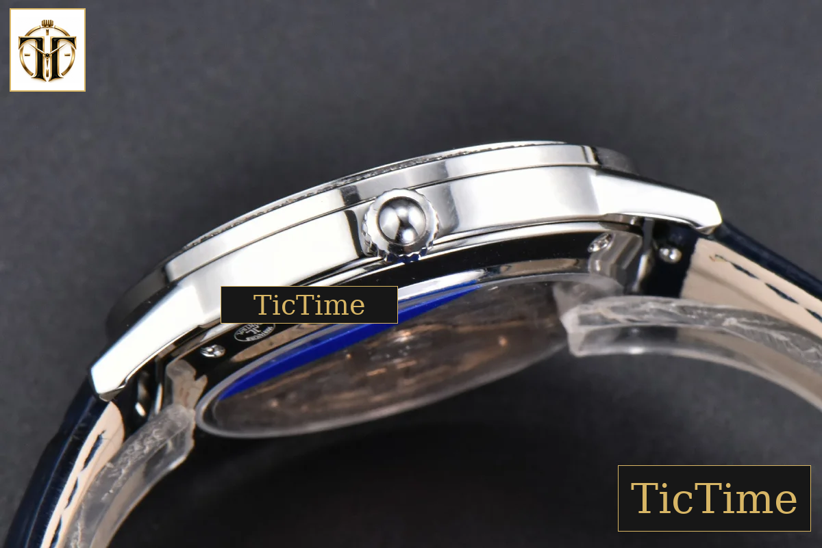 Rendez-Vous Night & Day 34mm APSF Diamond White Textured Dial Blue Leather Strap A898 — foto 13
