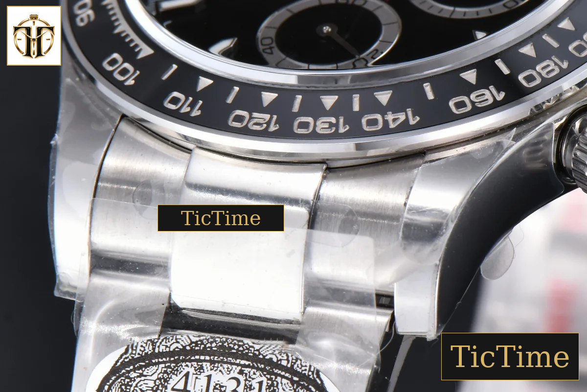 Daytona 904L 126500 40mm Clean Factory Black Dial Black Bezel SS Bracelet DD4131 — foto 11