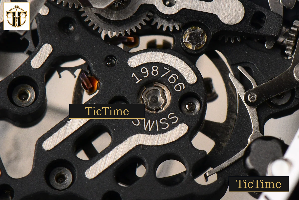 RM055 42.7mm ZF Ceramic Black Bezel White Skeleton Dial Black Crown Black Rubber Strap RMUL2 — foto 10