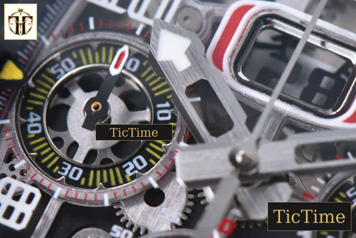 NTPT Chrono RM011 KVF Skeleton Dial Blue Rubber Strap V2 A7750 — foto 7