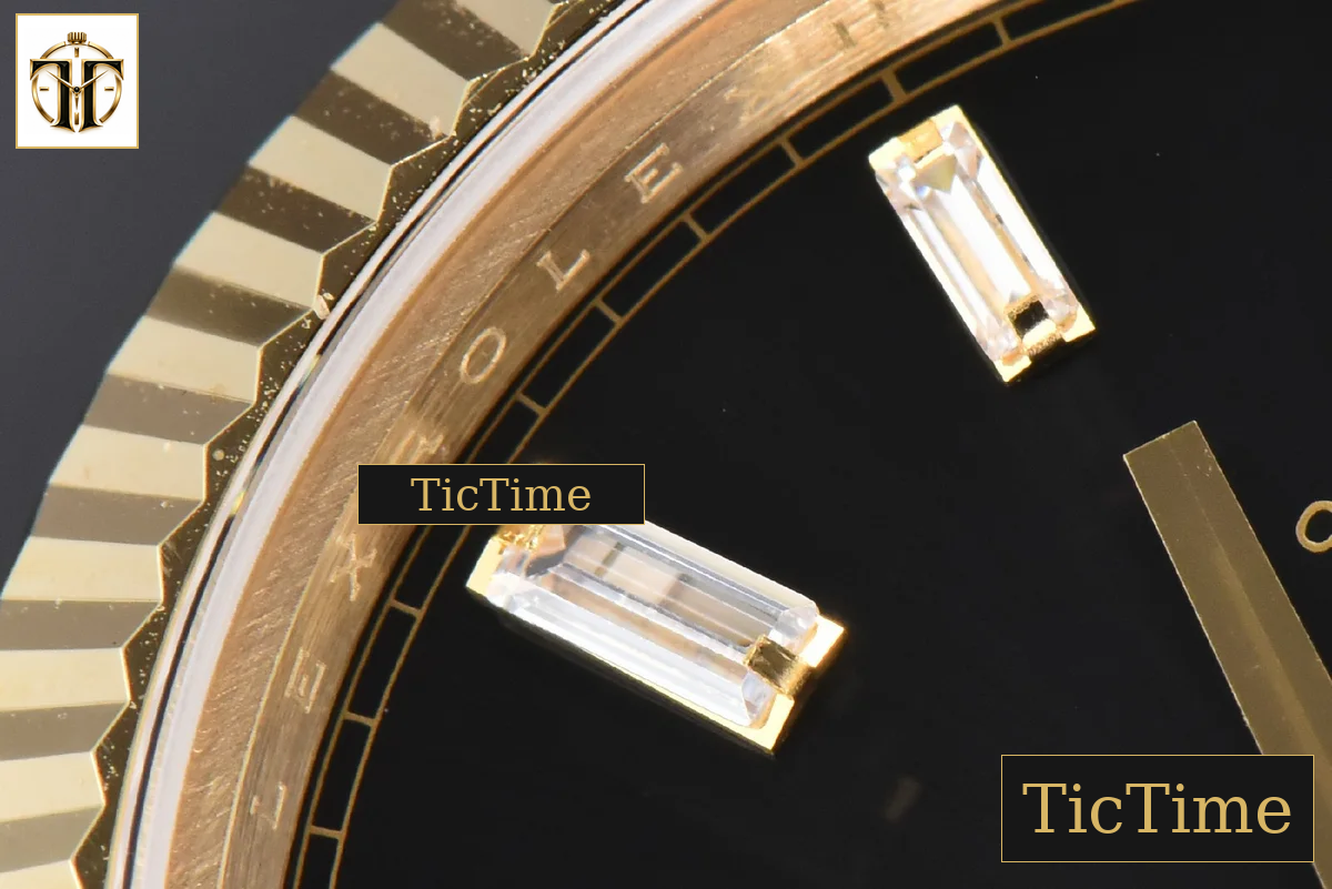 DayDate 40mm GMF YG Black Dial Diamond Marker President Bracelet A3235 — foto 5
